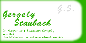 gergely staubach business card